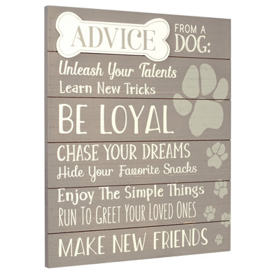 Winston Porter Advice From A Dog Wall Décor Reviews Wayfair Advice From A Dog Wall Décor