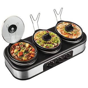 TRU Triple Slow Cooker Buffet Server Set Assorted Colors FREE SHIPPING