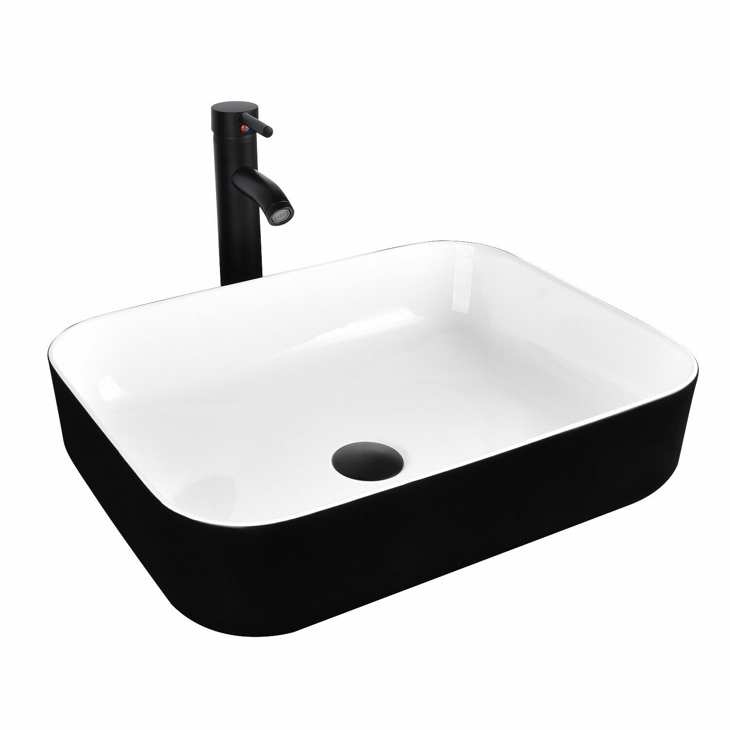 Rays White Ceramic Square Vessel Bathroom Sink With Faucet Reviews Wayfairca