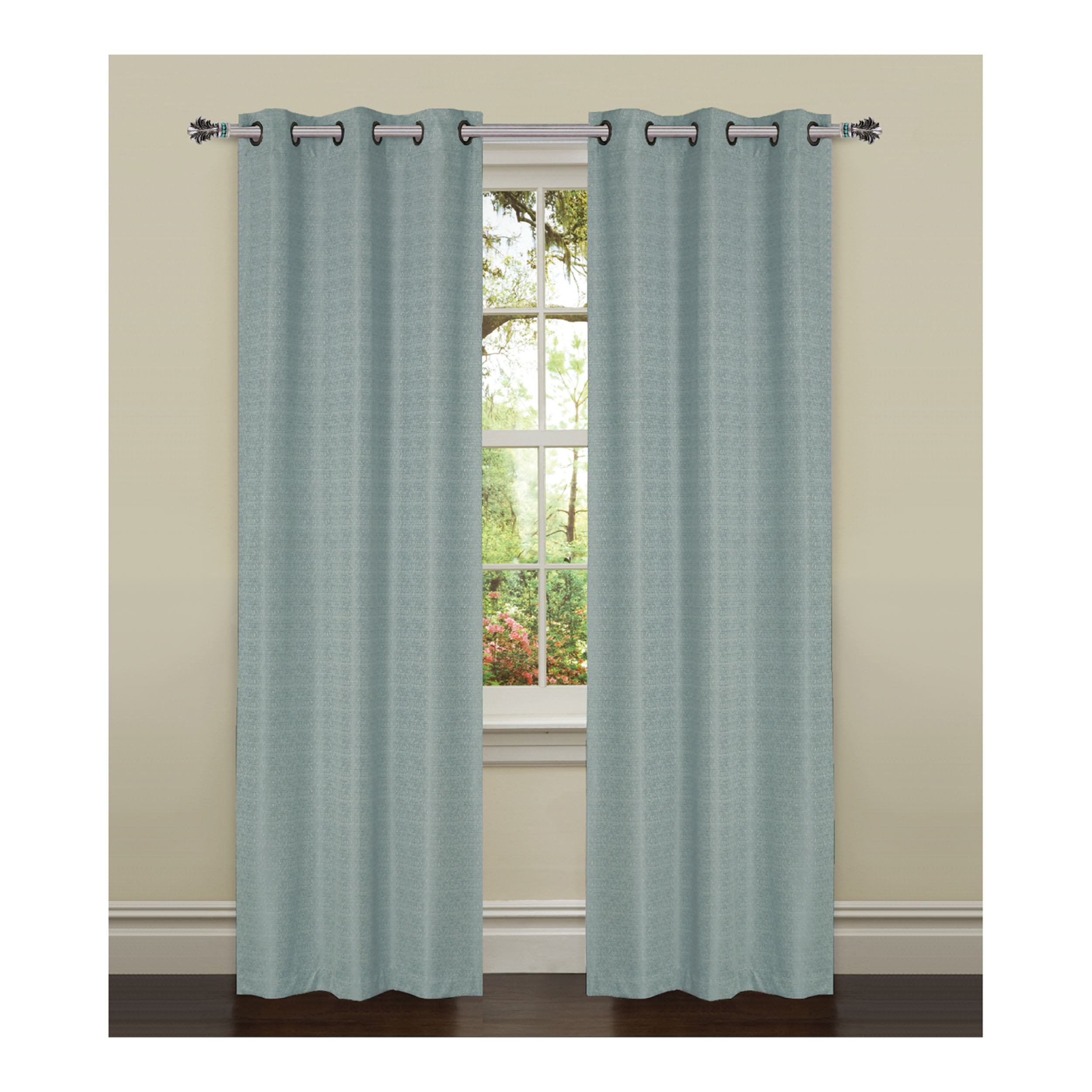 Bella Luna York Textured Solid Room Darkening Thermal Grommet