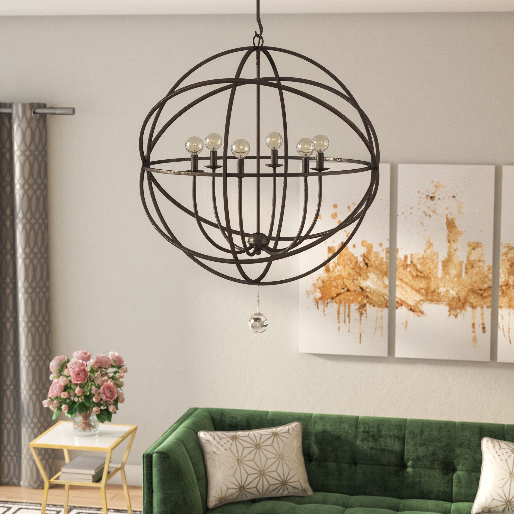 Willa Arlo Interiors Gregoire 6 Light Globe Chandelier Reviews Willa Arlo Interiors Gregoire 6 Light Globe Chandelier Reviews Wayfair