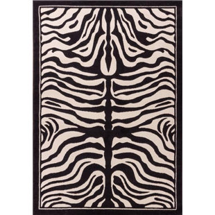 Animal Print Outdoor Rugs You Ll Love Wayfair Marlow Zebra Print Black White Indoor Outdoor Area Rug
