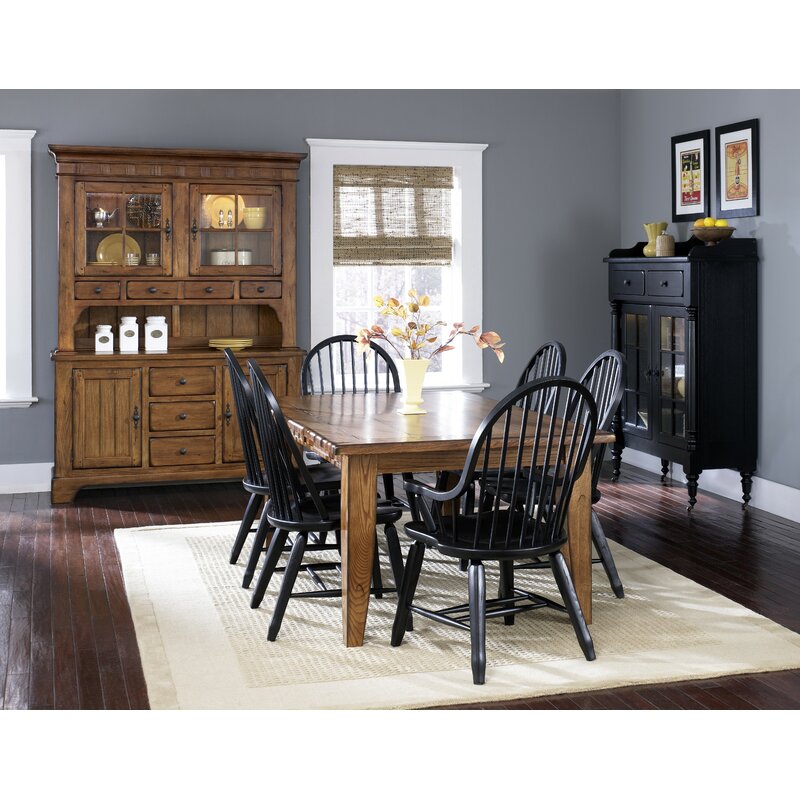 Black 7 Piece Dining Room Set : Red Barrel Studio® Krull 7 Piece Counter Height Dining Set ... / Complete with six counter stools and a counter table that includes an 18 leaf so you can expand the.