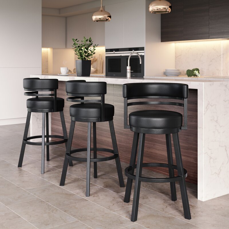 Ebern Designs Chamisa Swivel Bar & Counter Stool & Reviews ...