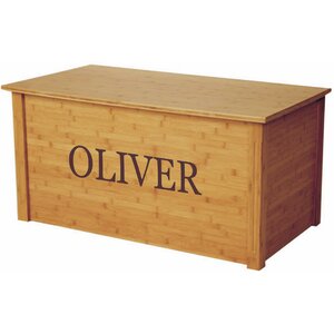 Bamboo Toy Box With Georgia Font