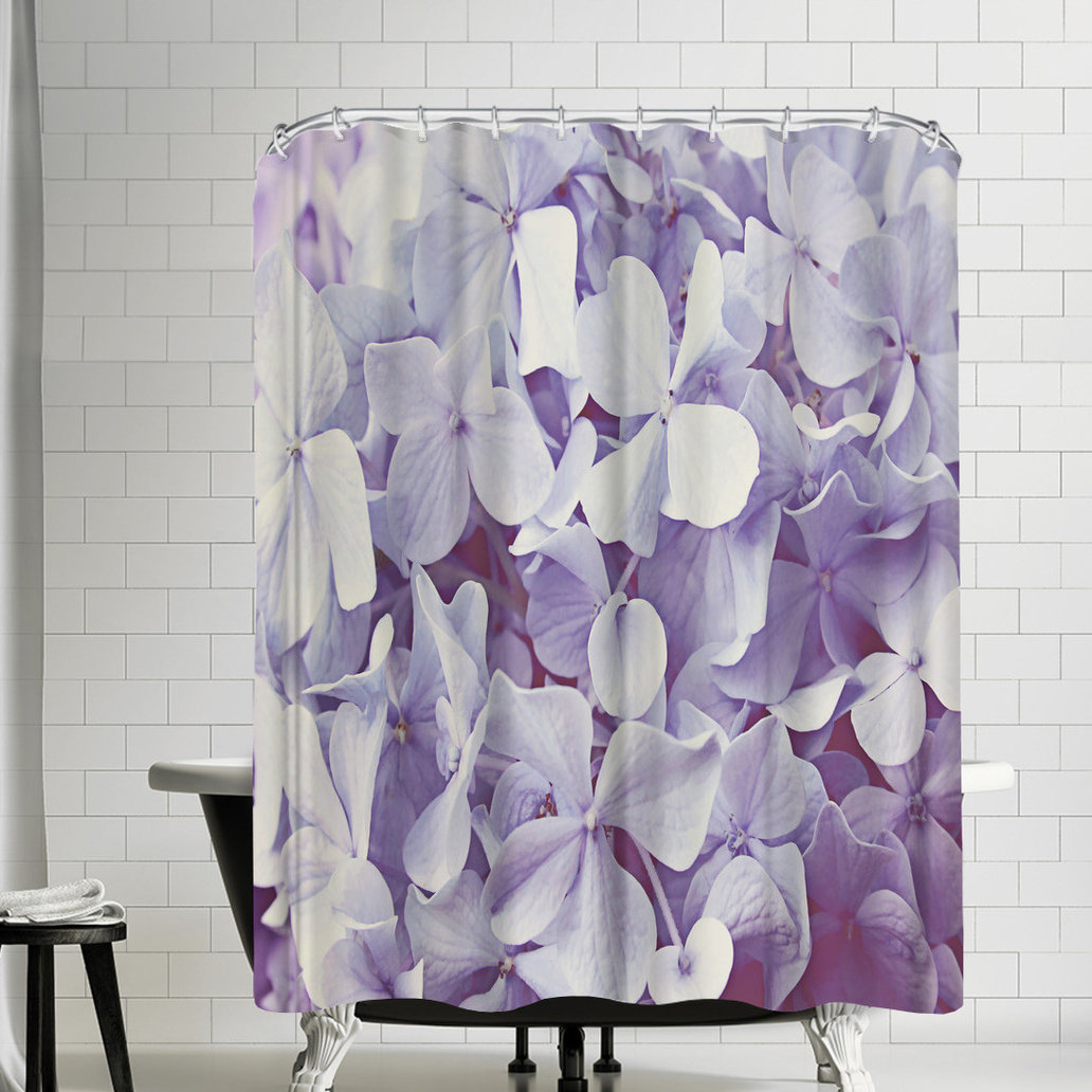 East Urban Home The Gingham Owl Blooming Hydrangeas Shower Curtain