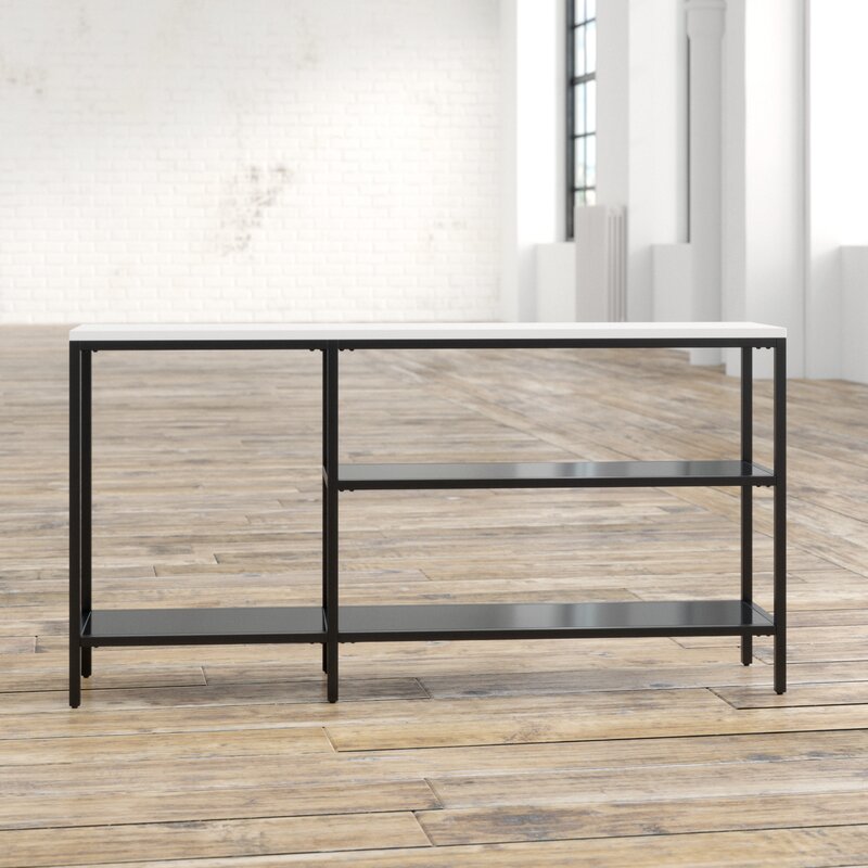 narrow parsons console table
