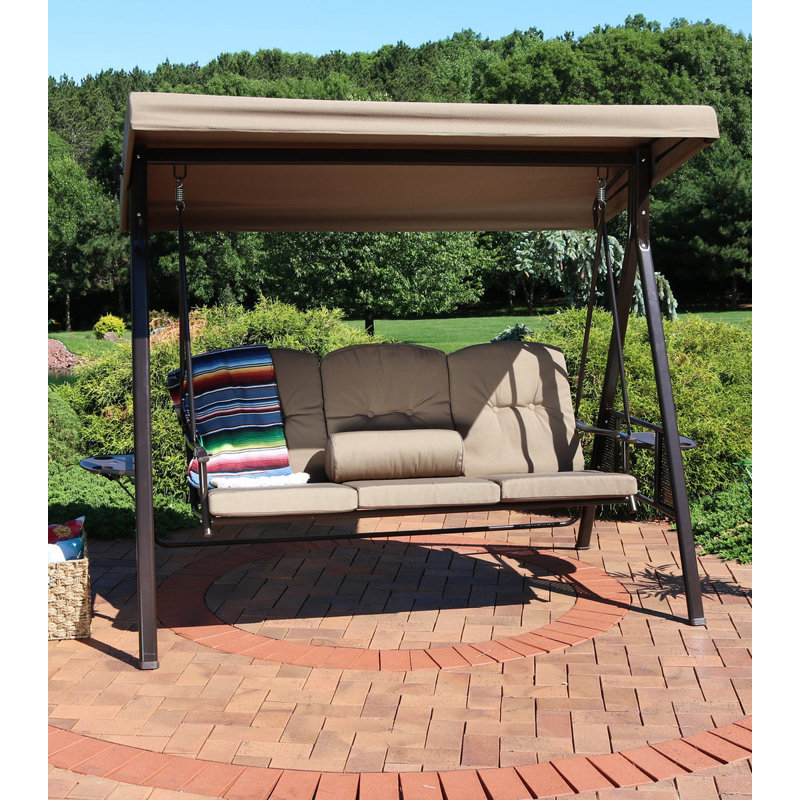 Freeport Park Folkston Outdoor Canopy Porch Swing With Stand Reviews Wayfair