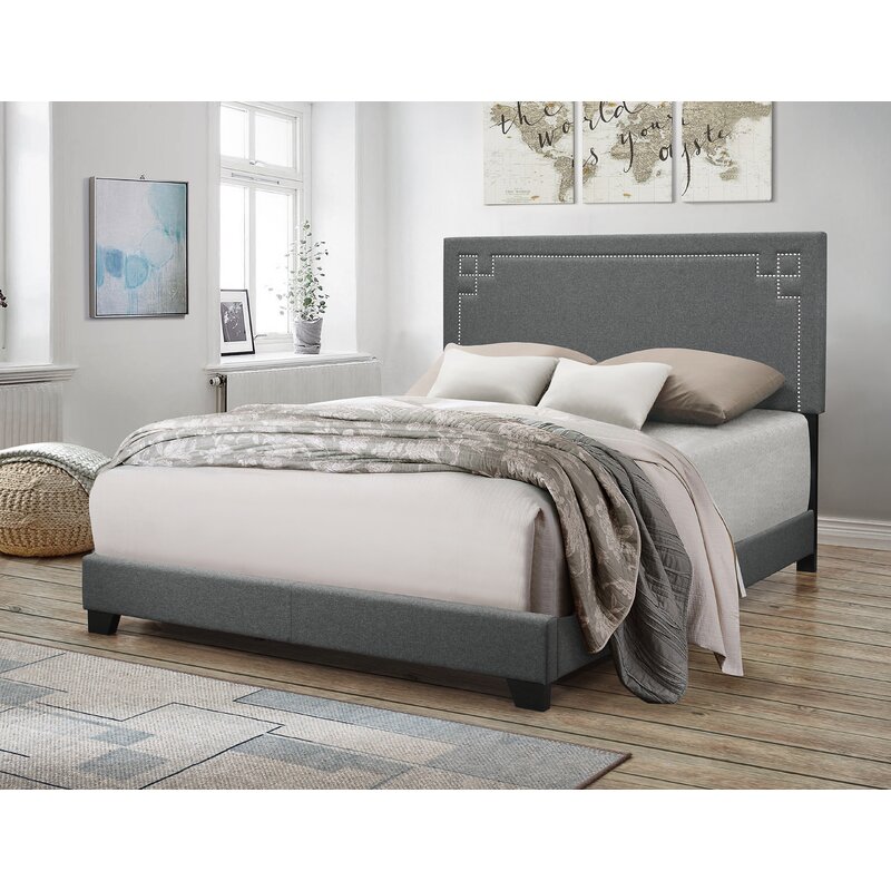 Mercer41 Edmonds Upholstered Low Profile Standard Bed 