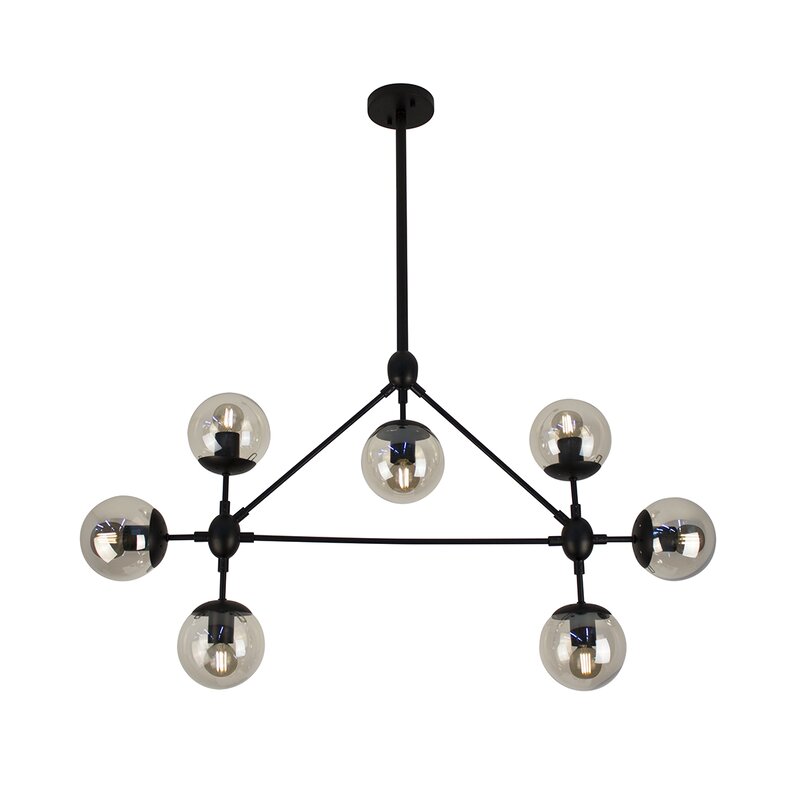 Wrought Studio Ehrhart 7-light Sputnik Modern Linear Chandelier 