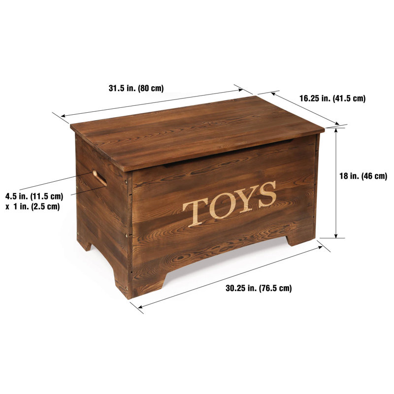 wooden toy box with name engraved