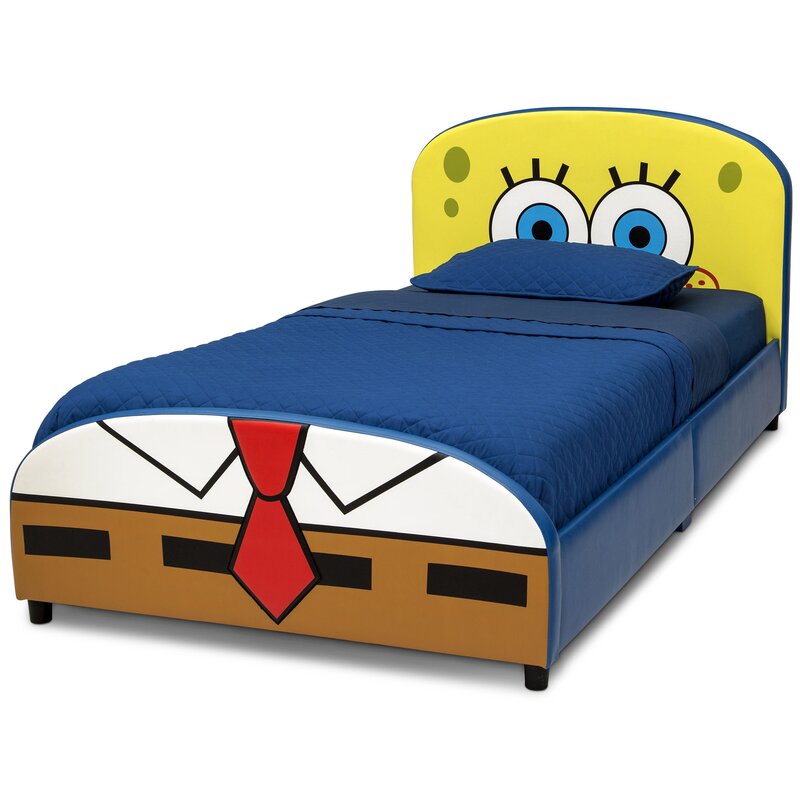 Delta Children Spongebob Squarepants Upholstered Twin Panel Bed