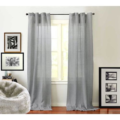 Gracie Oaks Adison 100 Sheer Linen Drape Semi Sheer Single