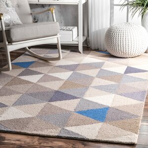 Arvada Anderson Hand-Hooked Gray/Beige Area Rug