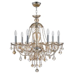 Raven 1 Tier Crystal 7-Light Candle-Style Chandelier