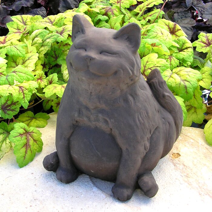 Nichols Bros. Stoneworks Happy Fat Cat Statue & Reviews | Wayfair