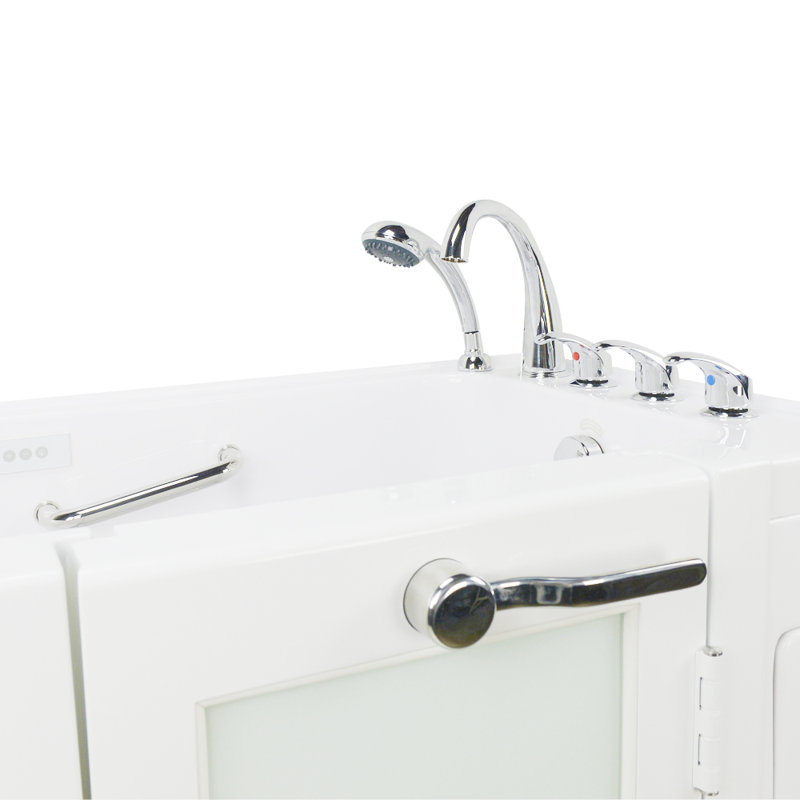 Ella Walk In Bath Lounger Acrylic 59 X 26 75 Walk In Whirlpool And Air Tub Wayfair