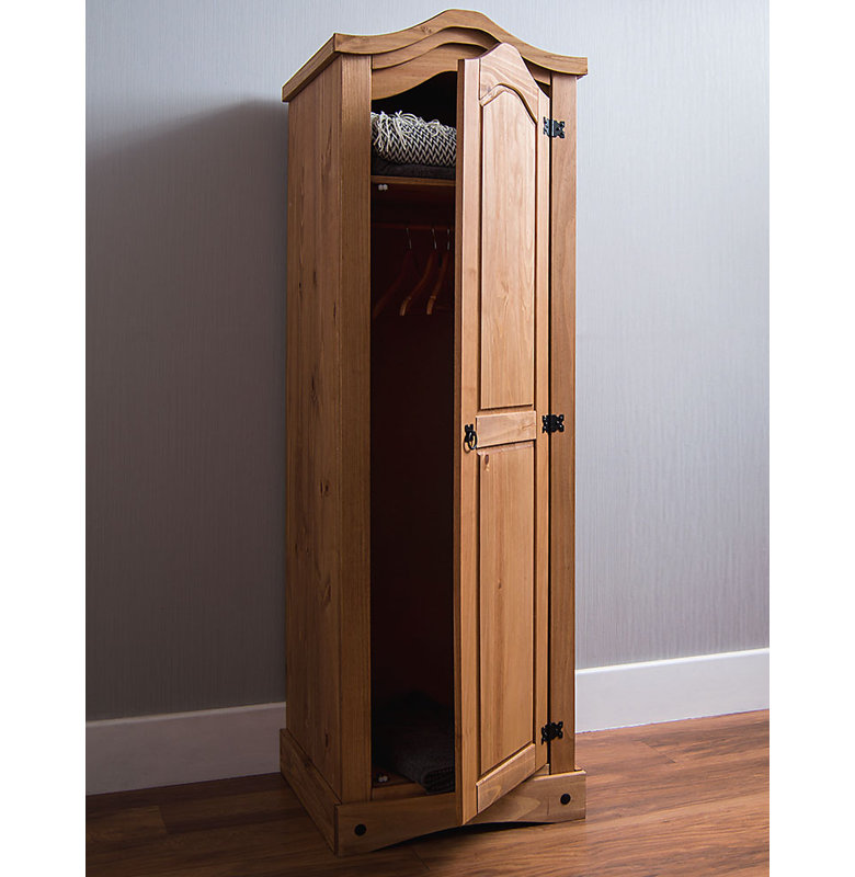 Union Rustic Doe Solid Pine Wood 1 Door Wardrobe Reviews