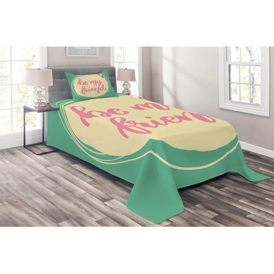 Best Friend Coverlet Set East Urban Home Size Twin Bedspread  1 Sham