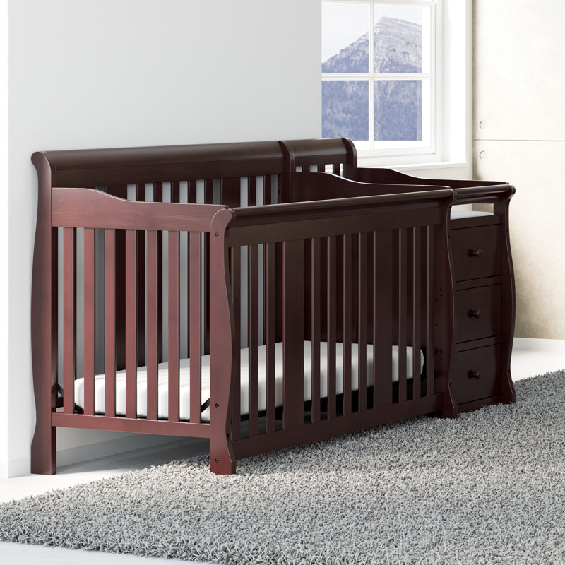 storkcraft grey crib