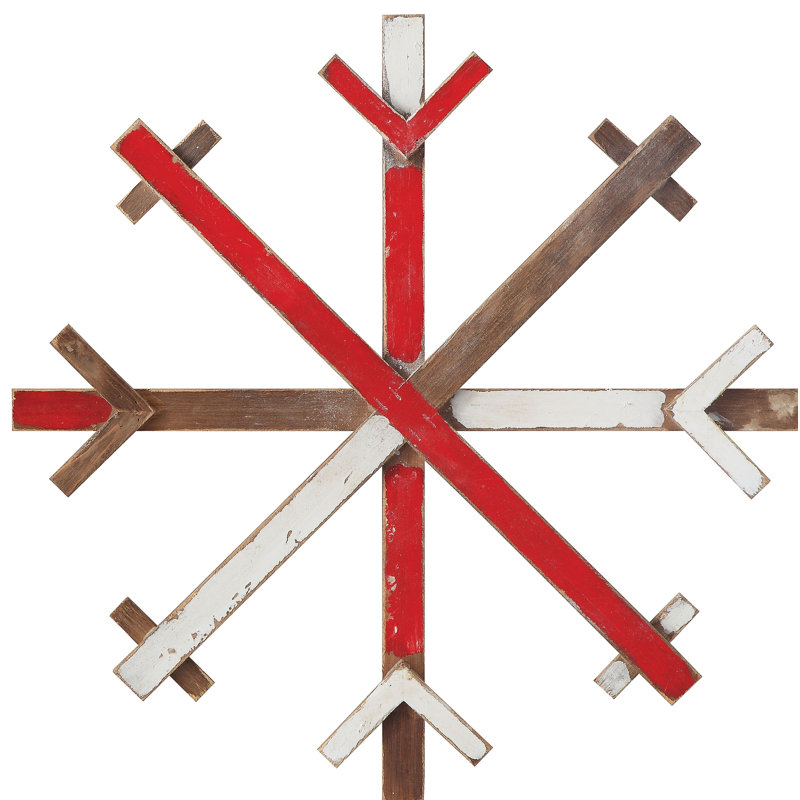 Laurel Foundry Modern Farmhouse Large Distressed Wood Snowflake Wall Decor Wayfair