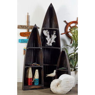 Review 3 Piece Wood Boat Accent Shelves Set by Cole & Grey