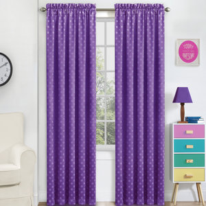 Bamberg Polka dots Blackout Thermal Rod Pocket Single Curtain Panel