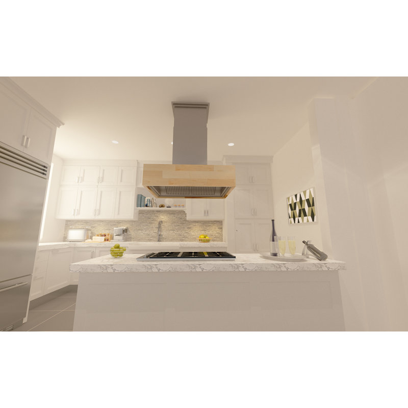 Zline Kitchen And Bath 30 Designer Series 1200 Cfm Ducted Wood 30 Designer Series 1200 Cfm Ducted Wood Island Range Hood