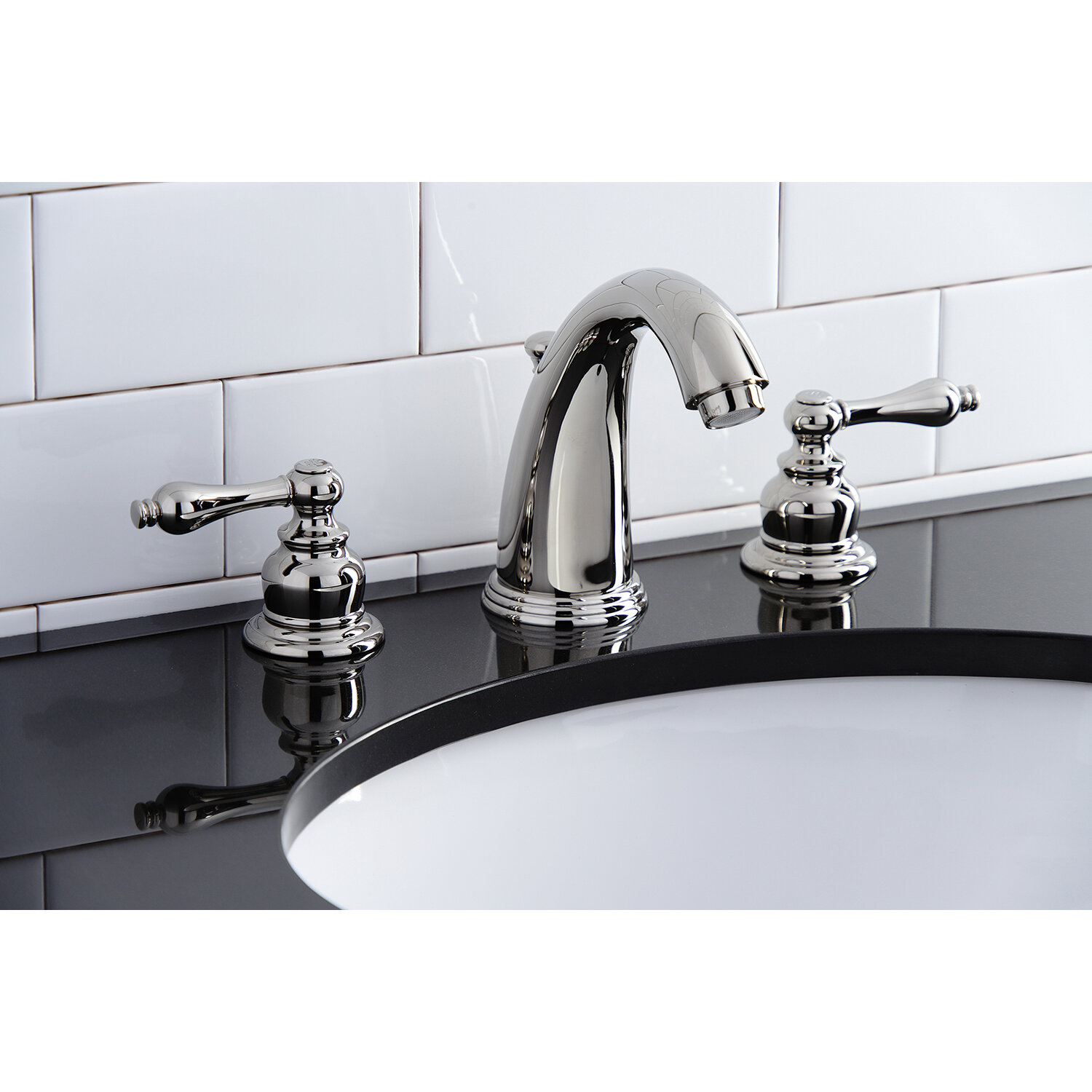 Kingston Brass Victorian Widespread Bathroom Faucet With Drain