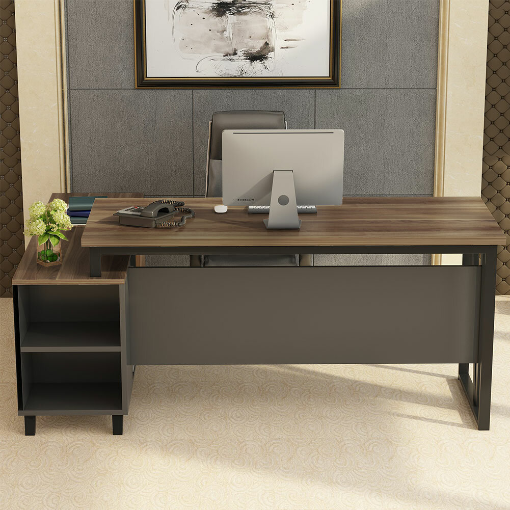 Ebern Designs Coe L Shape Executive Desk Reviews Wayfair