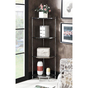 Tressie 4 Tier Corner Unit Bookcase