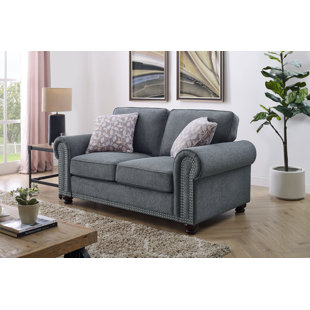 Gray Sofa With Nailhead Trim Wayfair