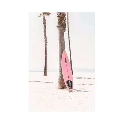 Pink Surf Board by Sisi & Seb - Photograph Print iCanvas Format: Wrapped Canvas, Size: 12