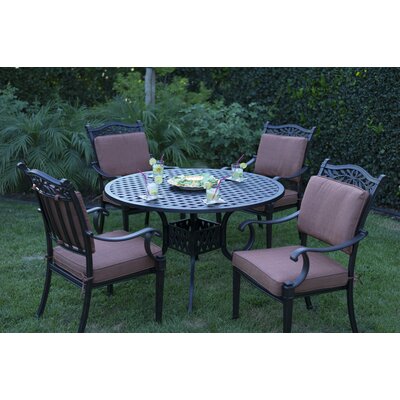 Astoria Grand Fairmont 5 Piece Dining Set with Cushions