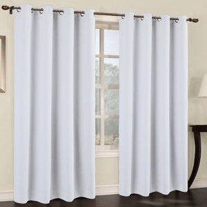 Courtney Solid Blackout Grommet Curtain Panels (Set of 2)