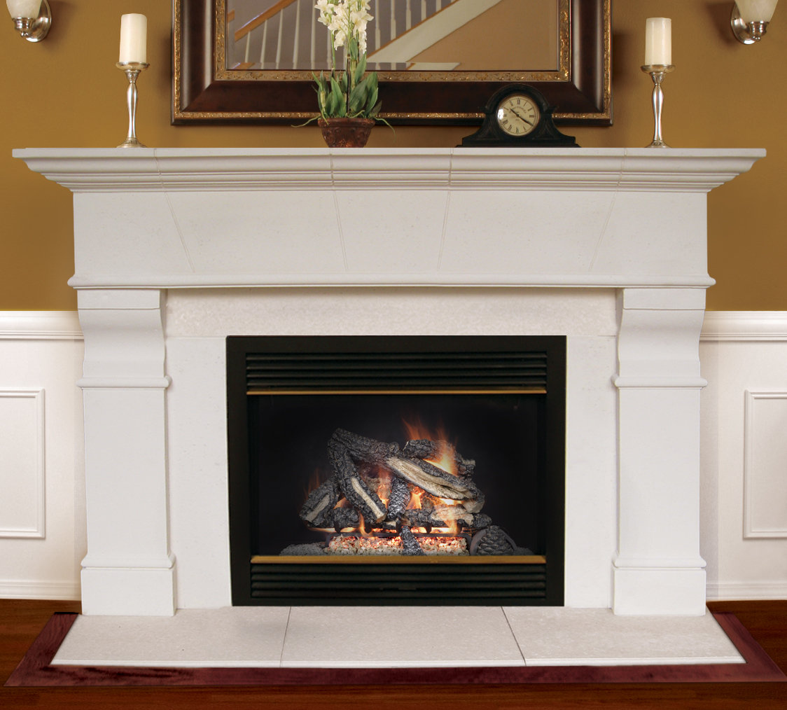 Americast Architectural Stone Roosevelt Fireplace Mantel Surround   Roosevelt Fireplace Mantel Surround 