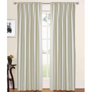 Jacques Solid Blackout Rod Pocket Curtain Panels (Set of 2)