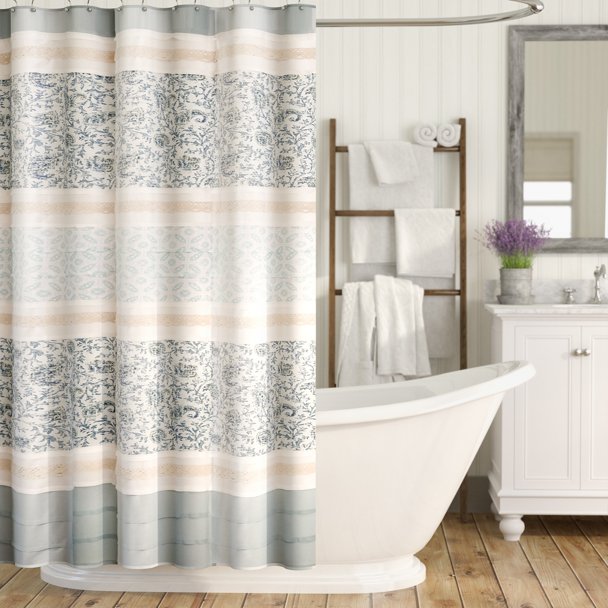 Ophelia Co Hailee Cotton Single Shower Curtain Reviews Wayfair