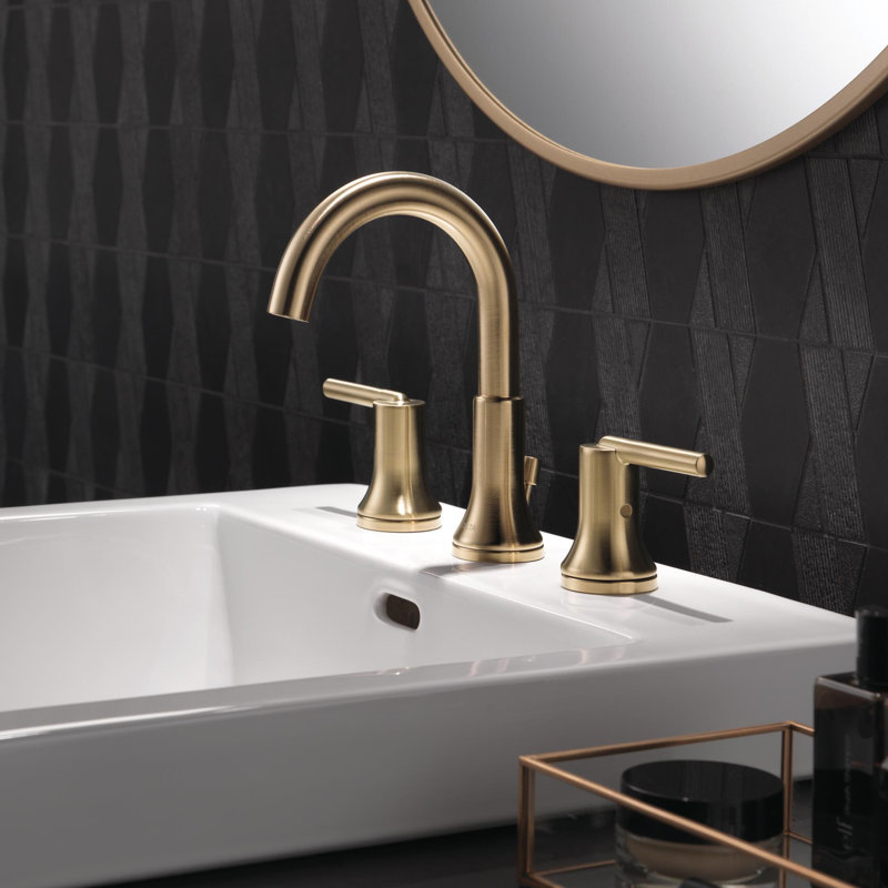 Delta Trinsic® Bathroom Widespread Bathroom Faucet with Drain Assembly and Diamond Seal Technology