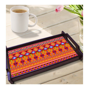 Dazzling Ikat Wooden Tray