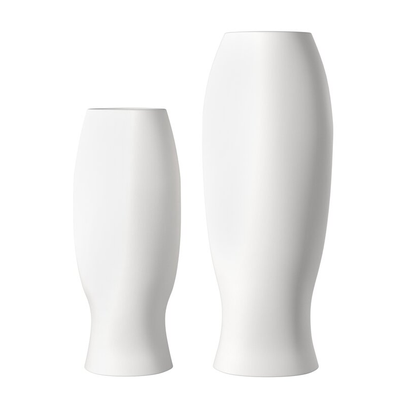 Traver 2 Piece Faces Ceramic Vase Set Reviews Allmodern