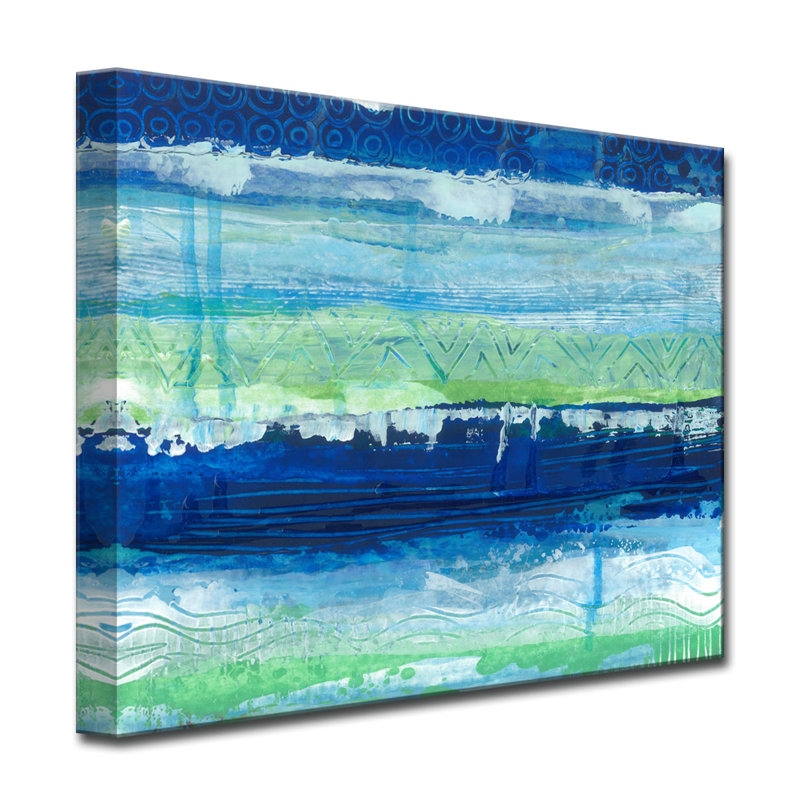 Brayden Studio Tropical Deep Sea Wrapped Canvas Acrylic Painting