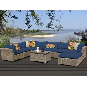 Monterey 9 Piece Sectional Seating Group with Cushion