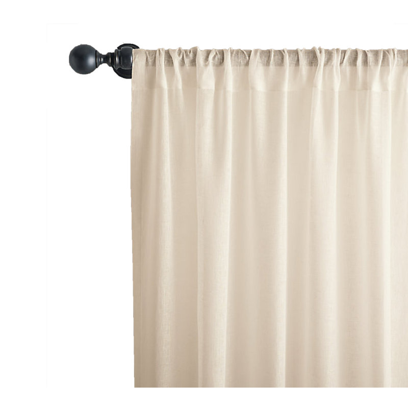 Gracie Oaks Adison 100 Sheer Linen Drape Semi Sheer Single