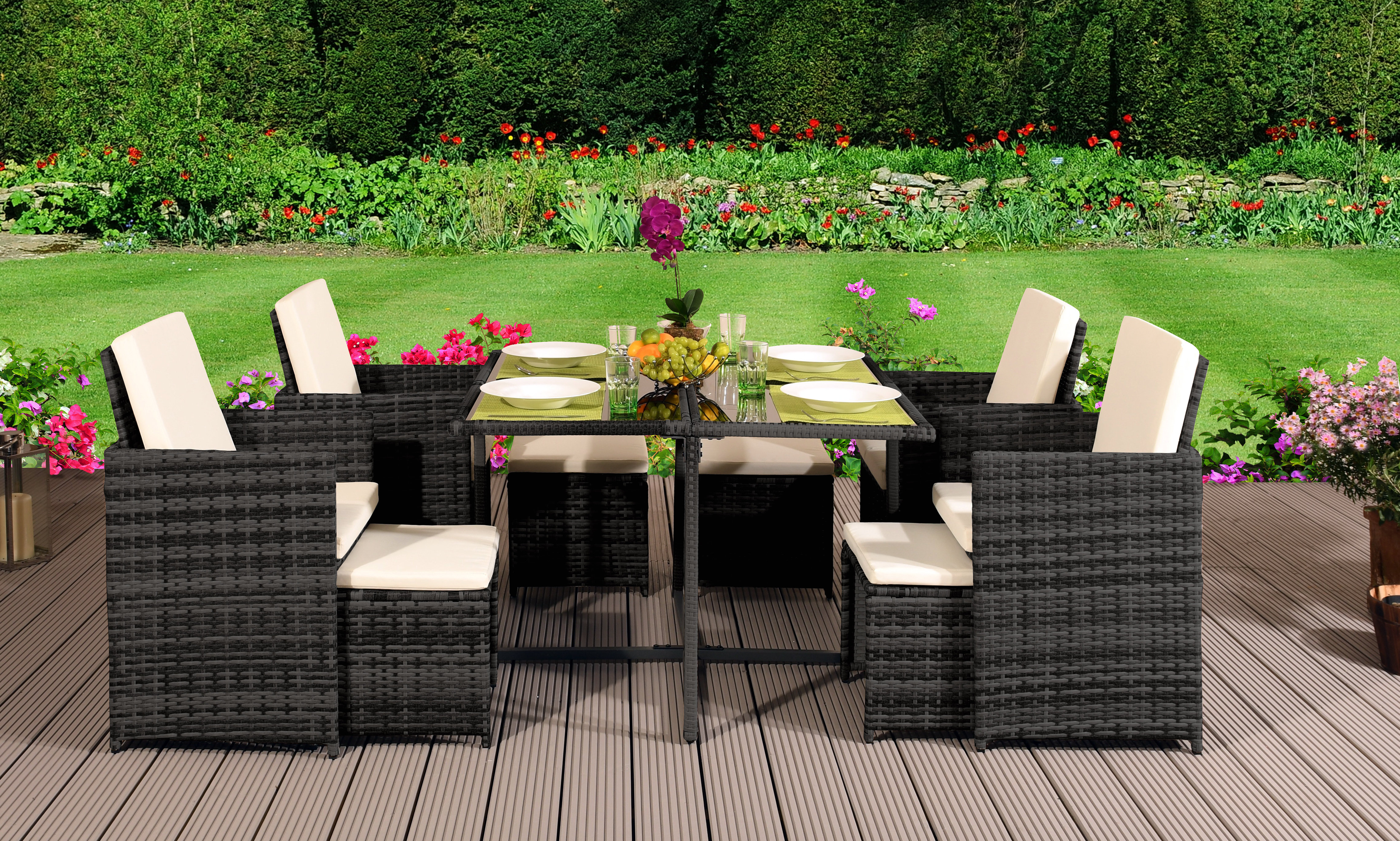 Zipcode Design Julianna 8 Seater Dining Set With Cushions Julianna 8 Seater Dining Set
