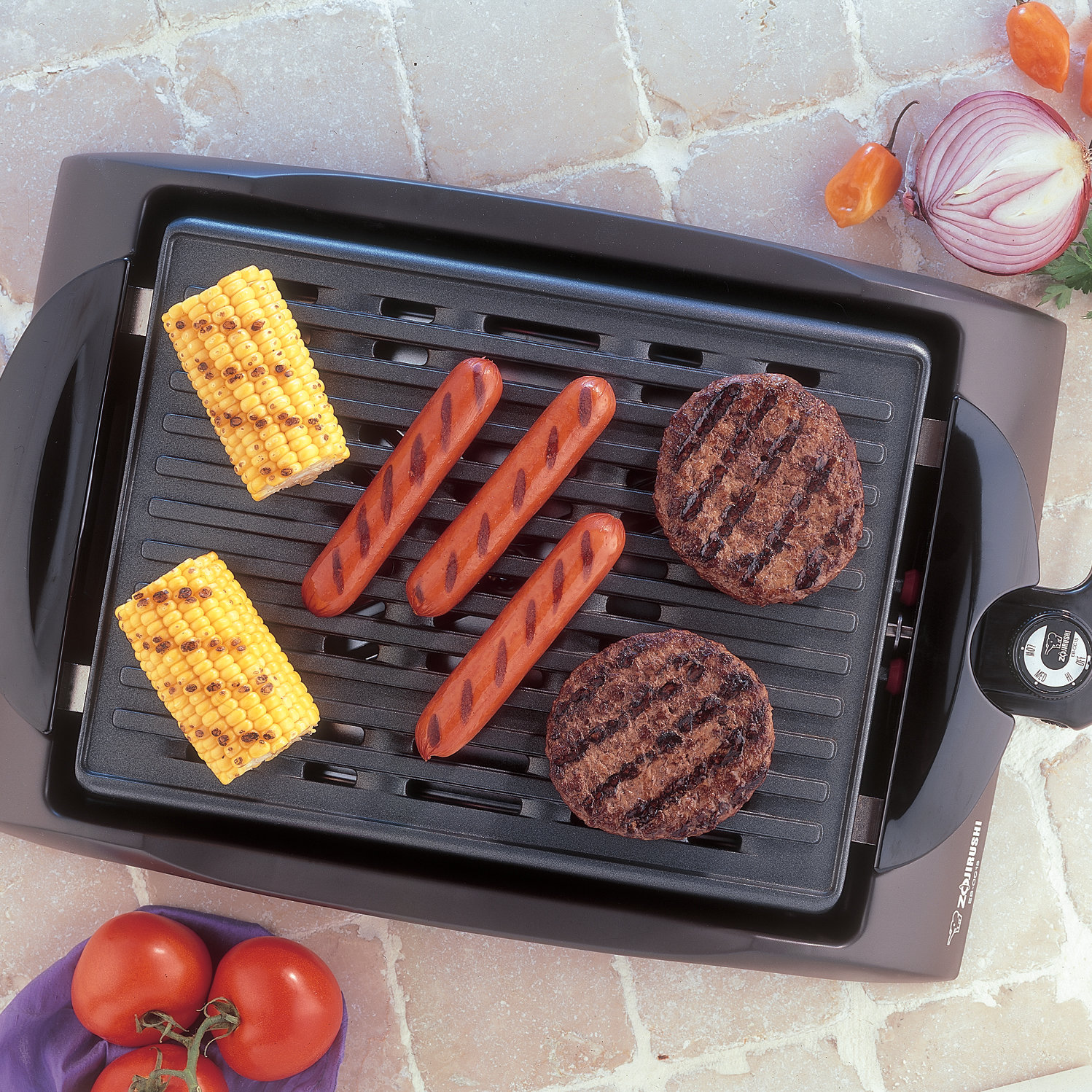 indoor grill with smoke extractor