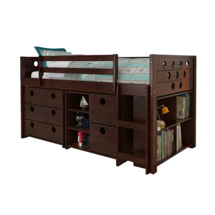 Fola Loft Bed With Top Shelf Wayfair Save
