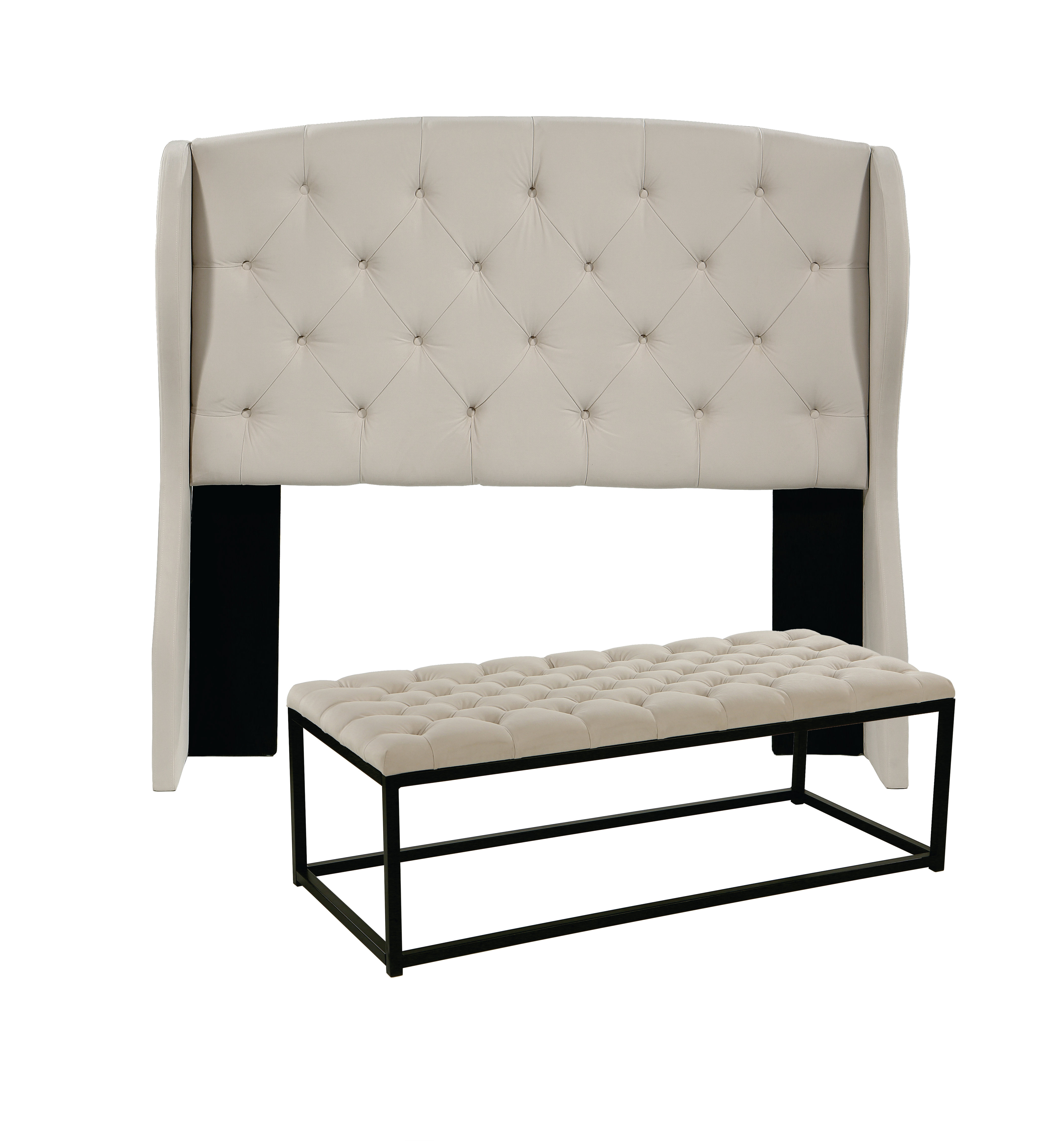 Darby Home Co Sornson Upholstered Wingback Headboard And Tufted