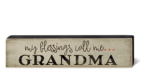 August Grove Call Me Grandma Horizontal Rustic Wood Block Wall
