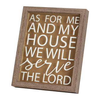 Gracie Oaks Wedigo Framed Wall As For Me And My House Decorative